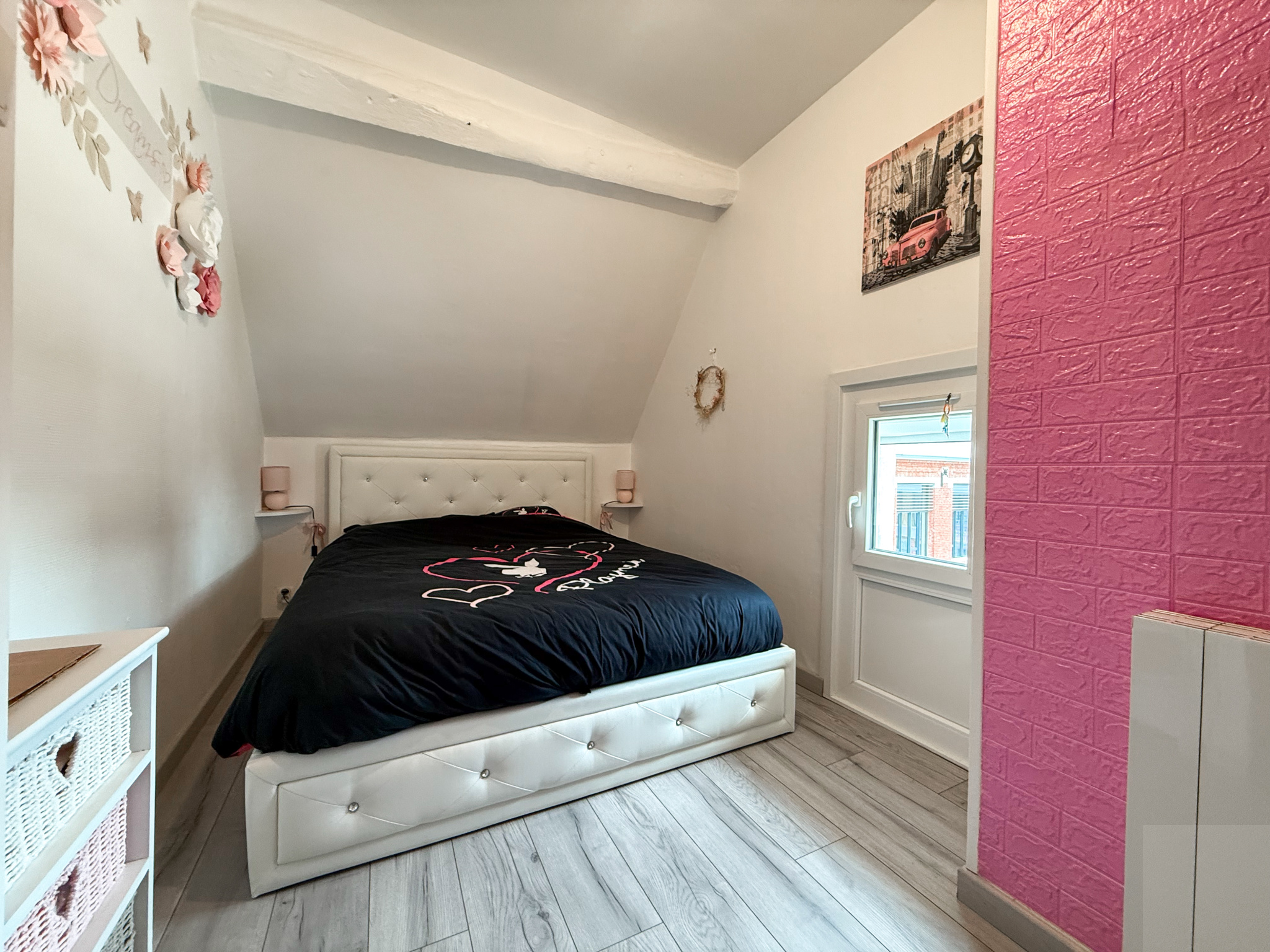 Immo80 – L'immobilier à Amiens et dans la Somme-ROSIERES-EN-SANTERRE – MAISON SEMI-MITOYENNE – 2 CHAMBRES – CAVE – GARAGE