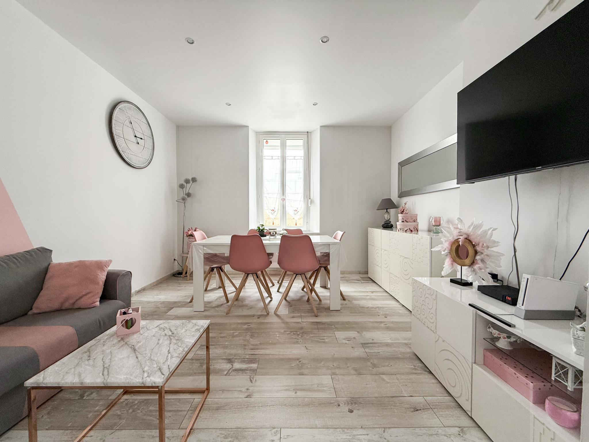 Immo80 – L'immobilier à Amiens et dans la Somme-ROSIERES-EN-SANTERRE – MAISON SEMI-MITOYENNE – 2 CHAMBRES – CAVE – GARAGE