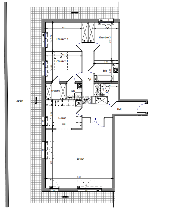 Immo80 – L'immobilier à Amiens et dans la Somme-APPARTEMENT 4 PIECES 128m2 CENTRE VILLE