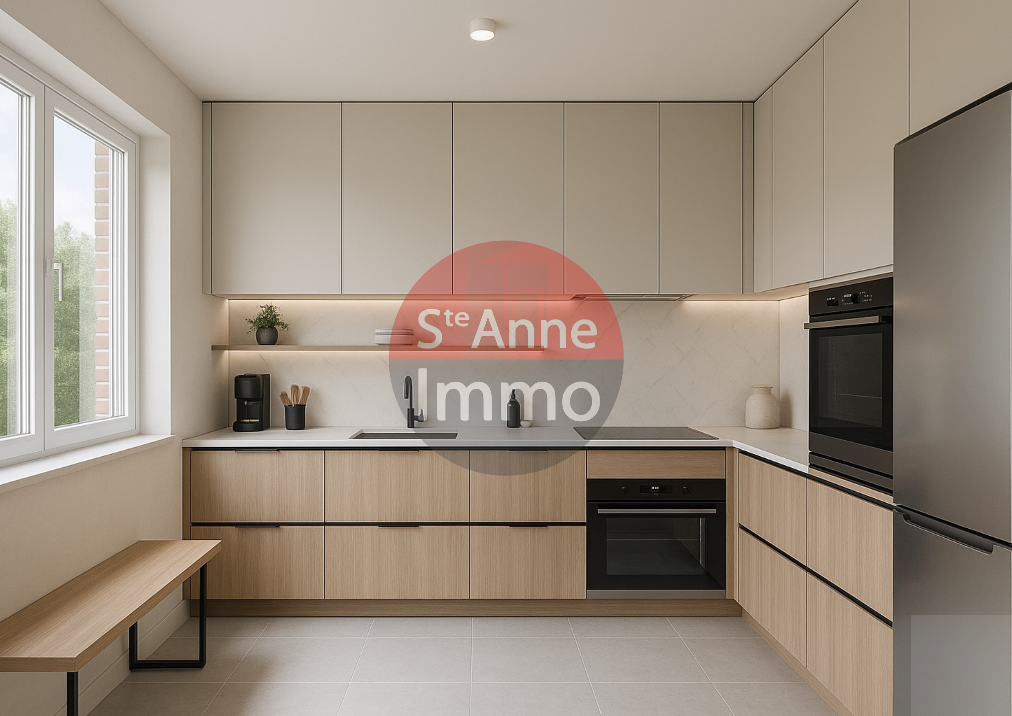 Immo80 – L'immobilier à Amiens et dans la Somme-PROCHE ALBERT – PAVILLON INDIVIDUEL /MAISON D’ARCHITECTE 170M2- 3 CHAMBRES – GRAND GARAGE