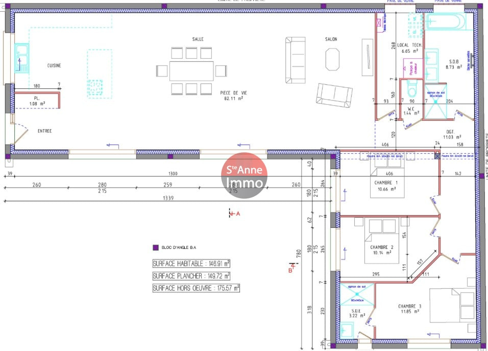 Immo80 – L'immobilier à Amiens et dans la Somme-PAVILLON INDIVIDUEL DE PLAIN PIED EN CONSTRUCTION – 147M2
