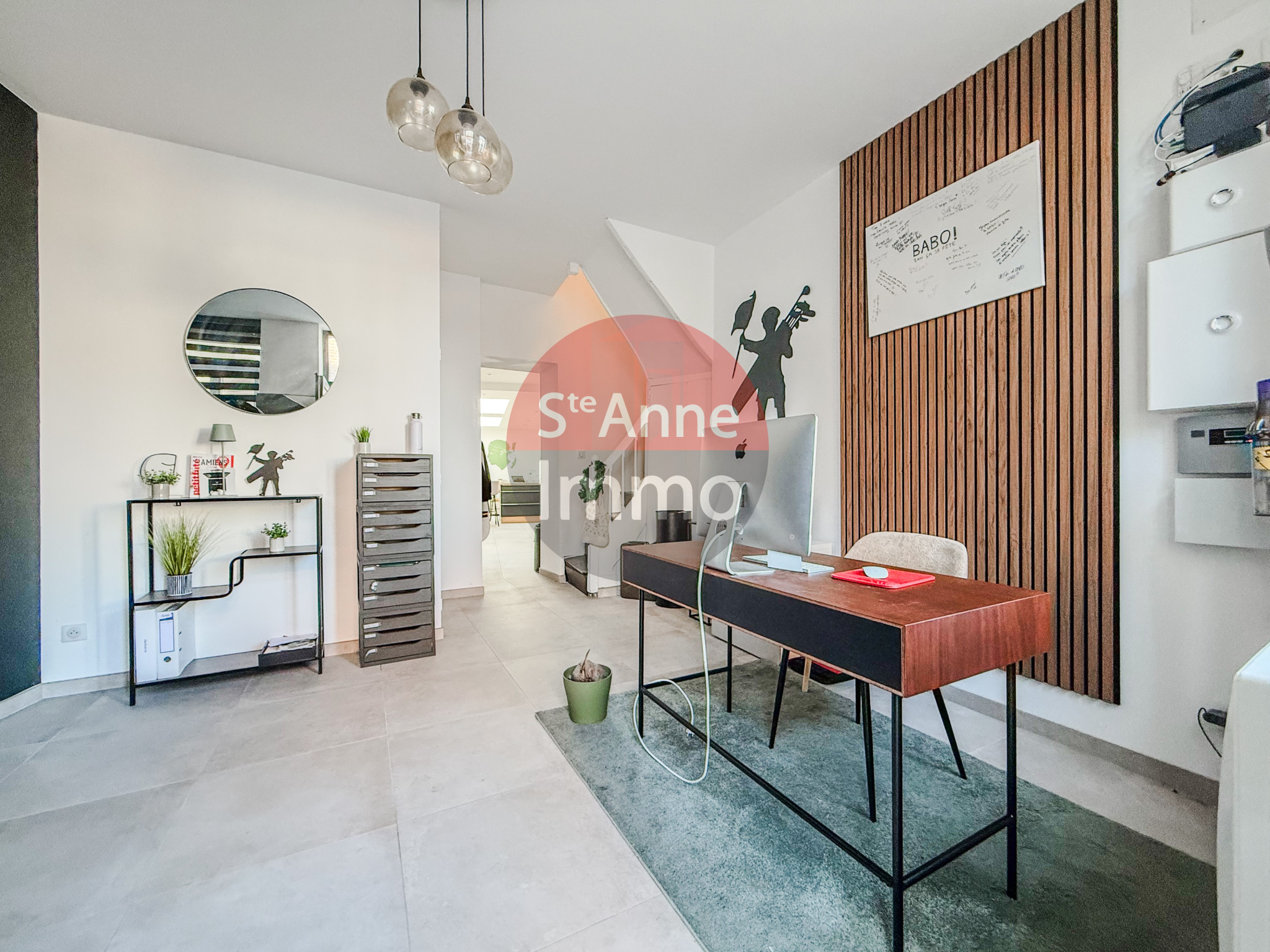 Immo80 – L'immobilier à Amiens et dans la Somme-AMIENS – SAINT HONORE – 100m2 – AMIENOISE – 2 CHAMBRES – BUREAU – JARDIN – TERRASSE – CAVE