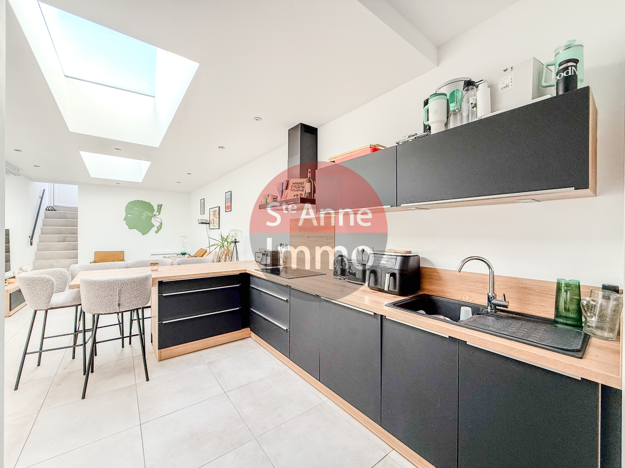 Immo80 – L'immobilier à Amiens et dans la Somme-AMIENS – SAINT HONORE – 100m2 – AMIENOISE – 2 CHAMBRES – BUREAU – JARDIN – TERRASSE – CAVE