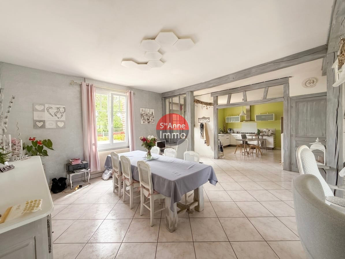 Immo80 – L'immobilier à Amiens et dans la Somme-CHILLY – MAISON INDIVIDUELLE – 163m2 – AUTONOMIE DE PLAIN PIED – 4 CHAMBRES – GARAGES – DEPENDANCES – JARDIN –