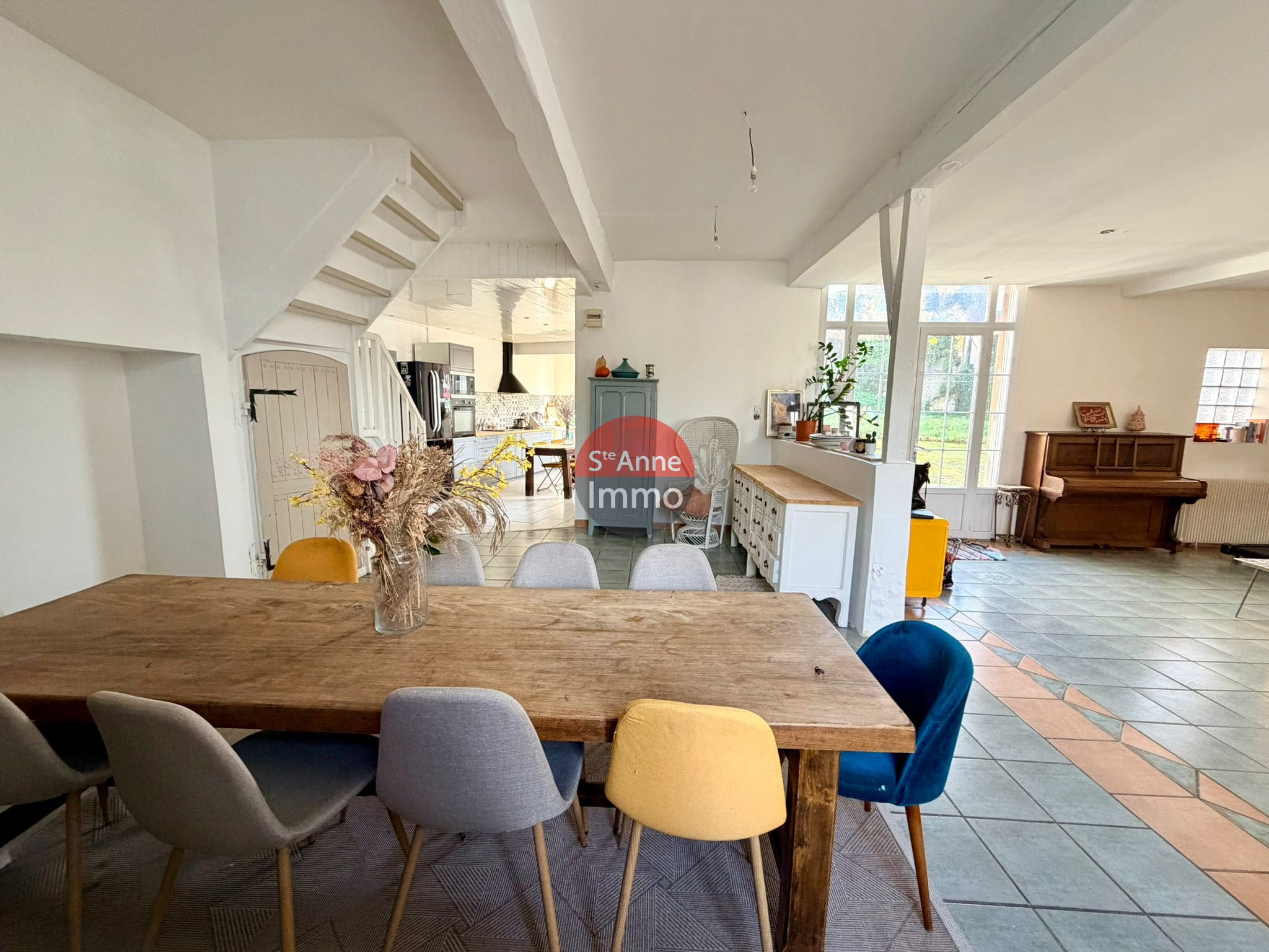 Immo80 – L'immobilier à Amiens et dans la Somme-VERS-SUR-SELLES – MAISON – 197 M2 – 5 CHAMBRES – BUREAU – TERRASSE – JARDIN – HANGAR