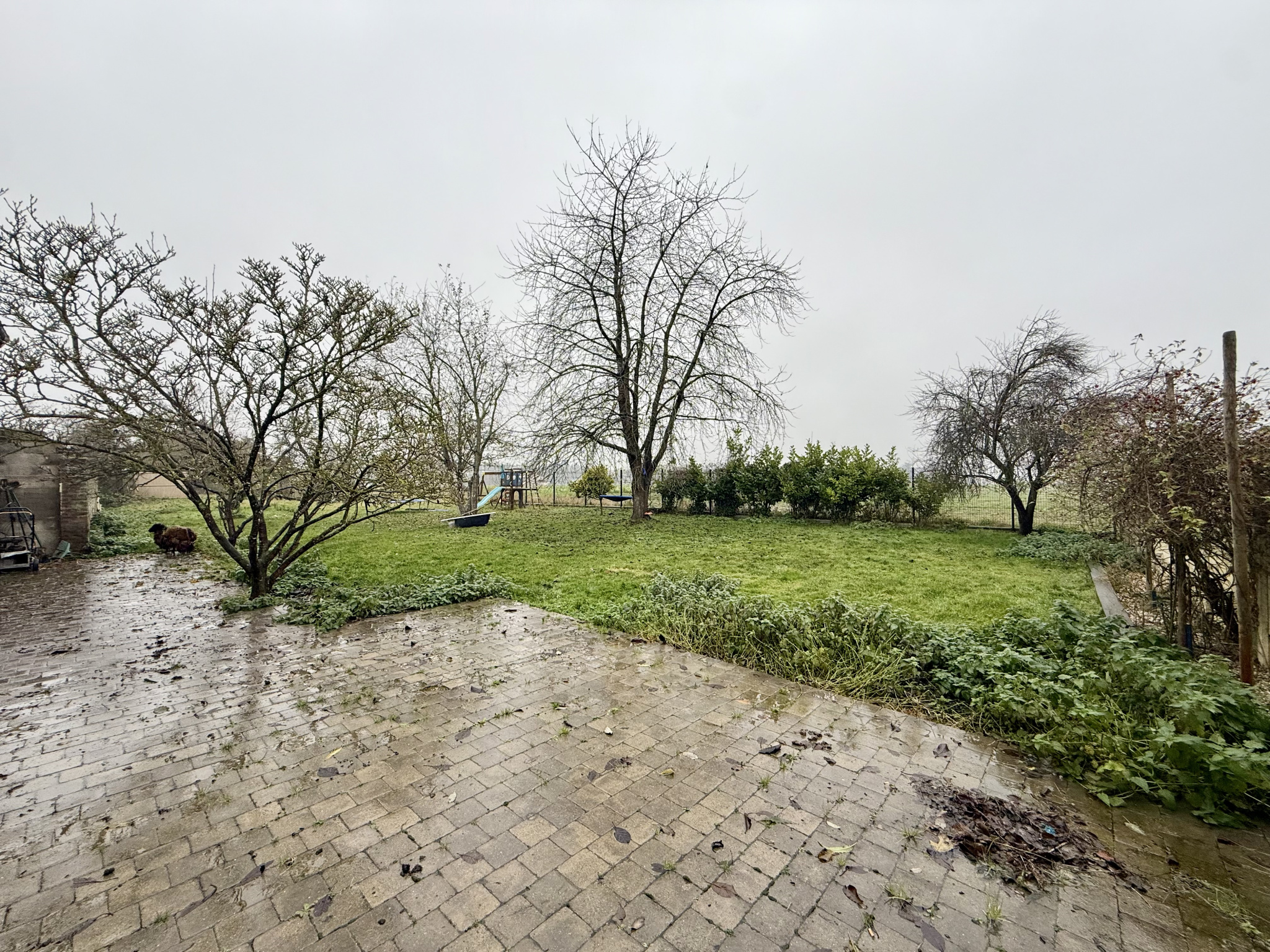 Immo80 – L'immobilier à Amiens et dans la Somme-LE FRESTOY-VAUX – CORPS DE FERME – DEPENDANCES – APT T3 A RENOVER – COUR – JARDIN