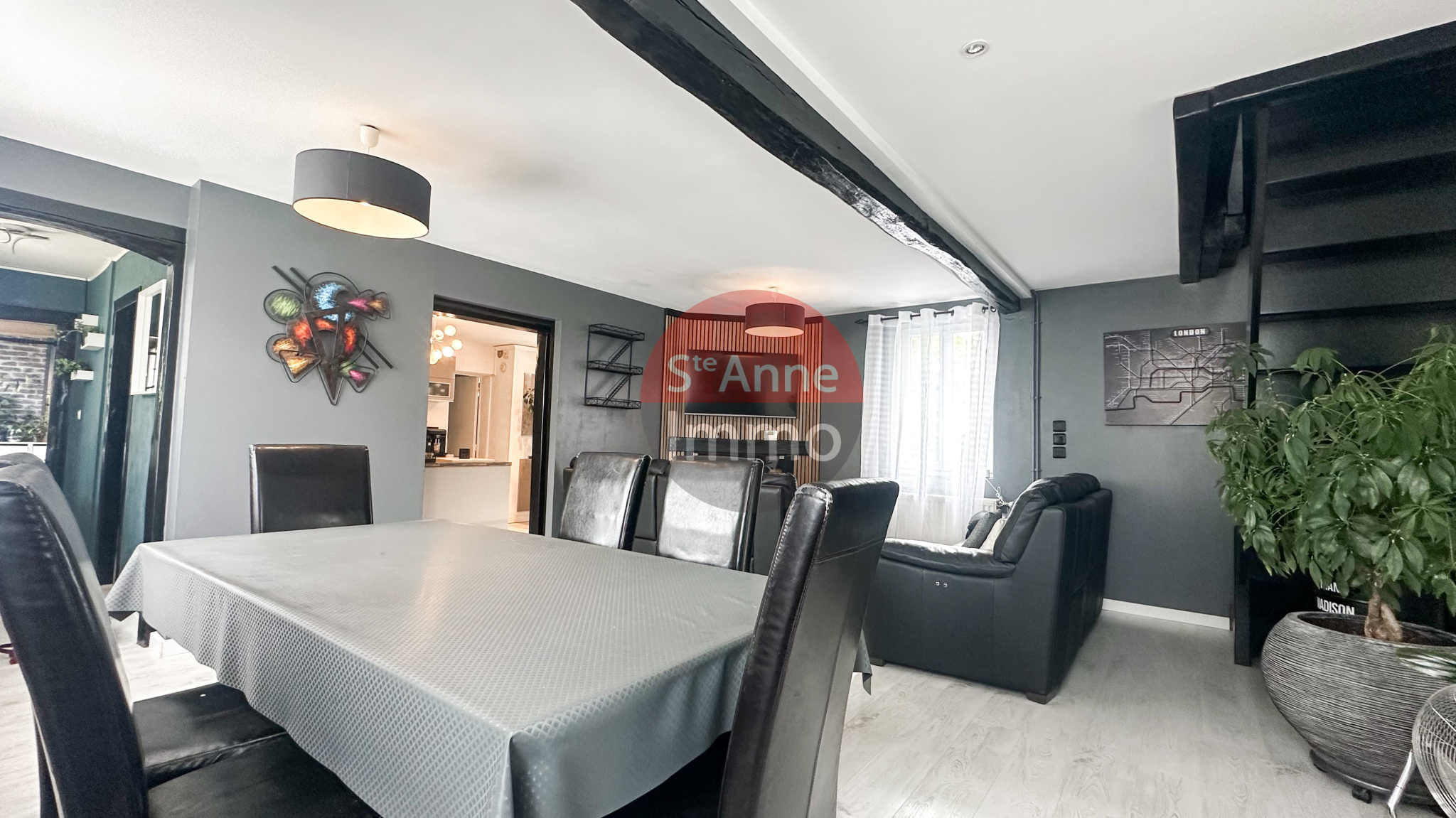 Immo80 – L'immobilier à Amiens et dans la Somme-ROGY – MAISON LONGERE – 131M2 – 5 CHAMBRES – JARDIN – GARAGE