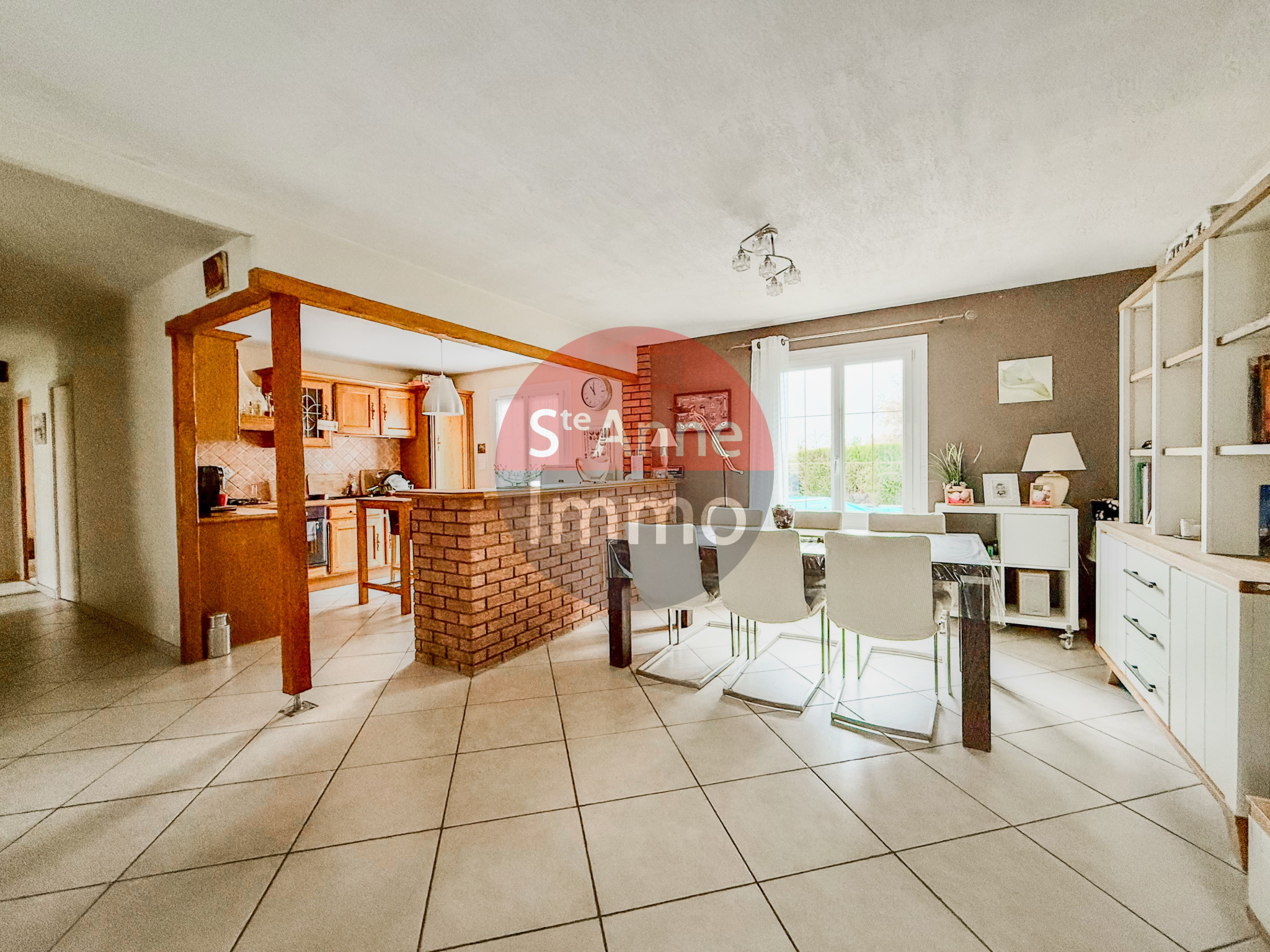 Immo80 – L'immobilier à Amiens et dans la Somme-MARGNY-AUX-CERISES – PAVILLON INDIVIDUEL – 4 CHAMBRES – AUTONOMIE DE PLAIN PIED – SOUS SOL COMPLET – GARAGE –