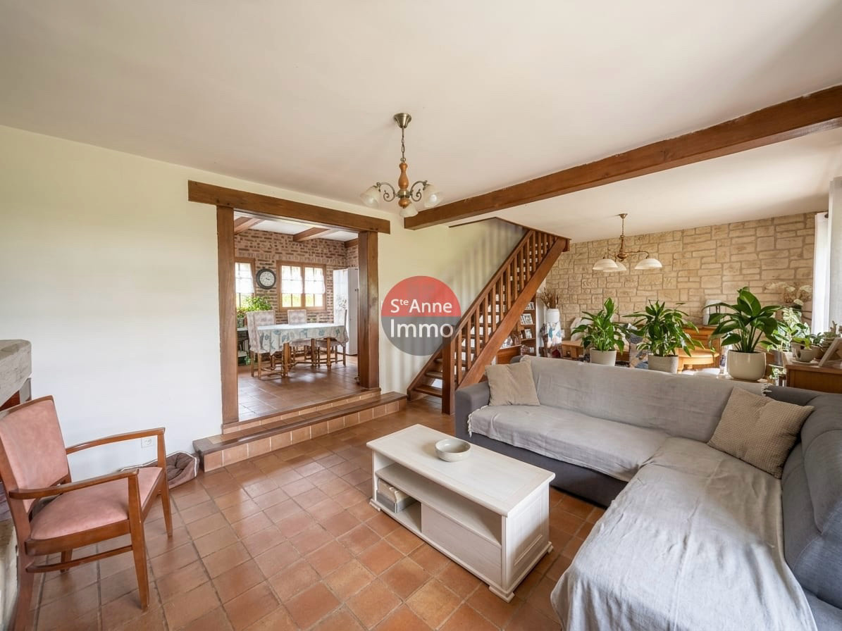 Immo80 – L'immobilier à Amiens et dans la Somme-ROSIERES-EN-SANTERRE – PAVILLON INDIVIDUELLE – 3 CHAMBRES – GARAGE – JARDIN