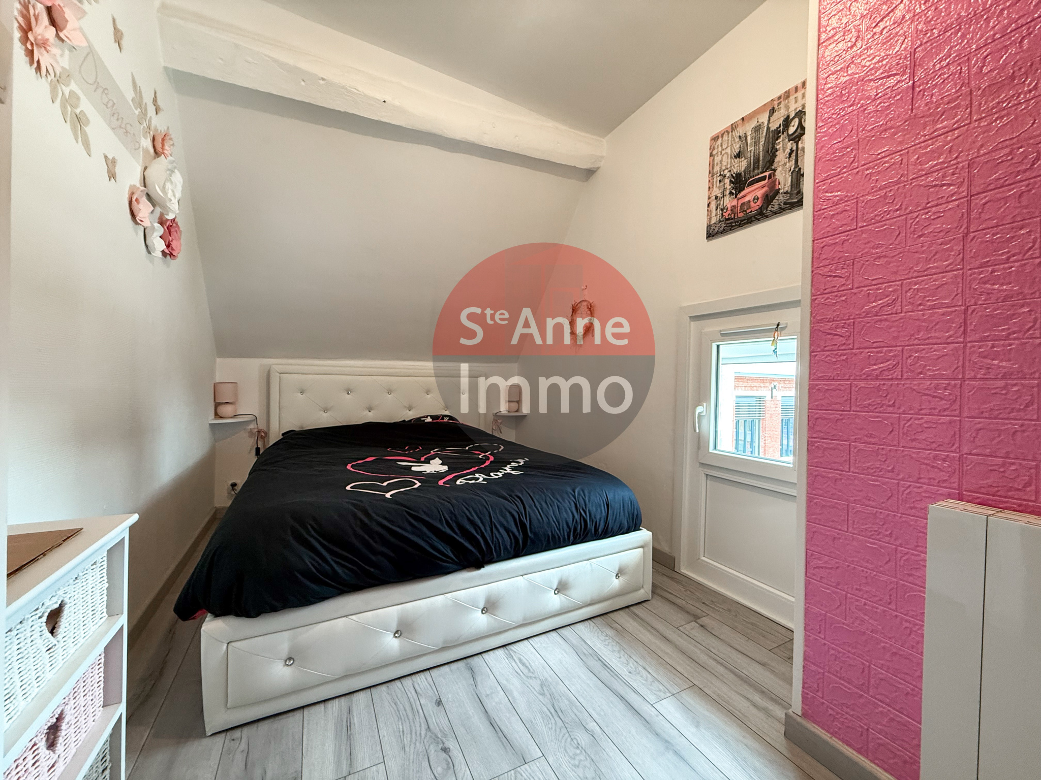 Immo80 – L'immobilier à Amiens et dans la Somme-ROSIERES-EN-SANTERRE – MAISON SEMI-MITOYENNE – 2 CHAMBRES – CAVE – GARAGE
