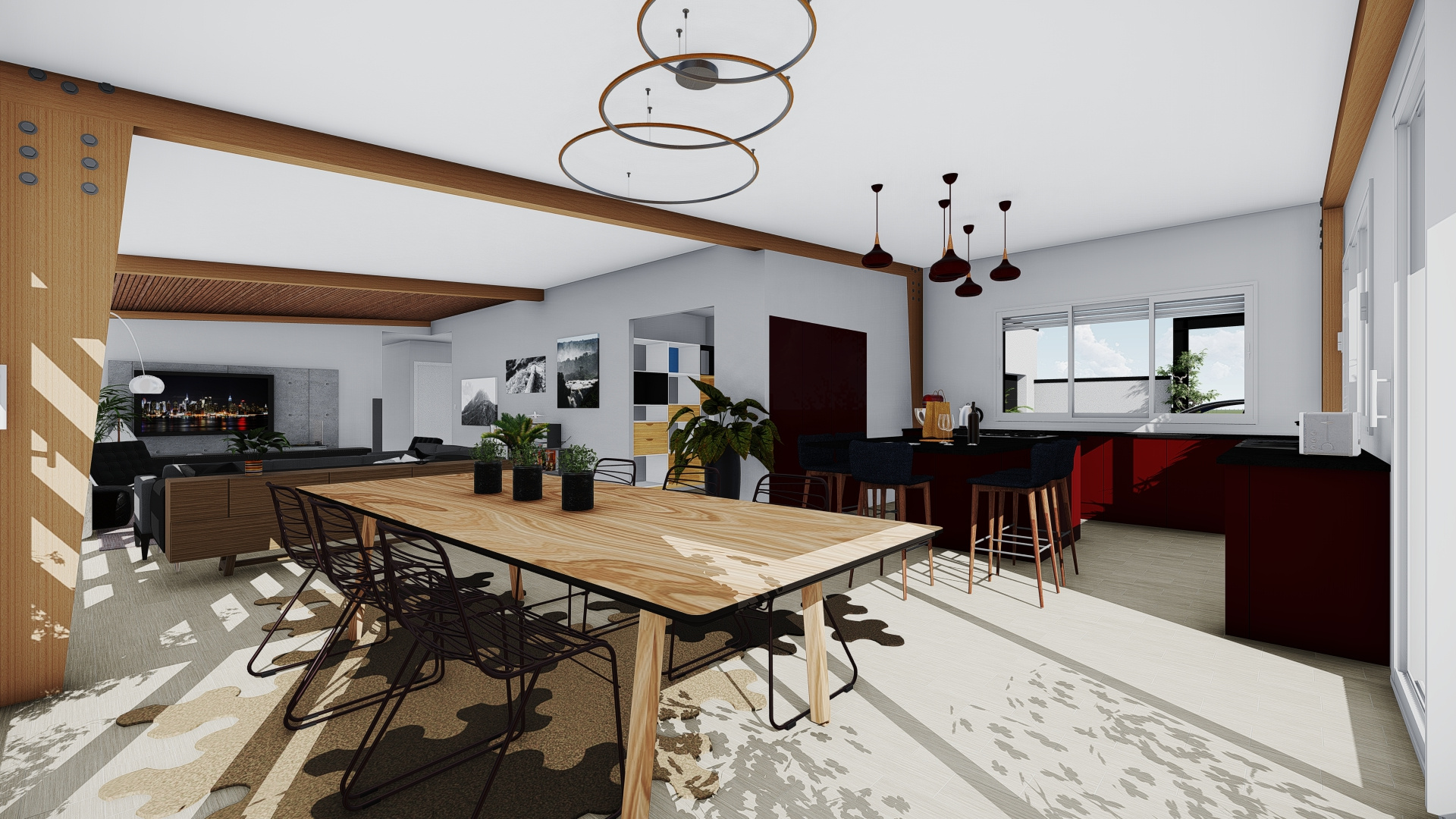 Immo80 – L'immobilier à Amiens et dans la Somme-HANGEST-EN-SANTERRE – MAISON D’ARCHITECTE CONTEMPORAINE – 155m2 – PLAIN PIED – 4 CHAMBRES – TERRASSE – JARDIN