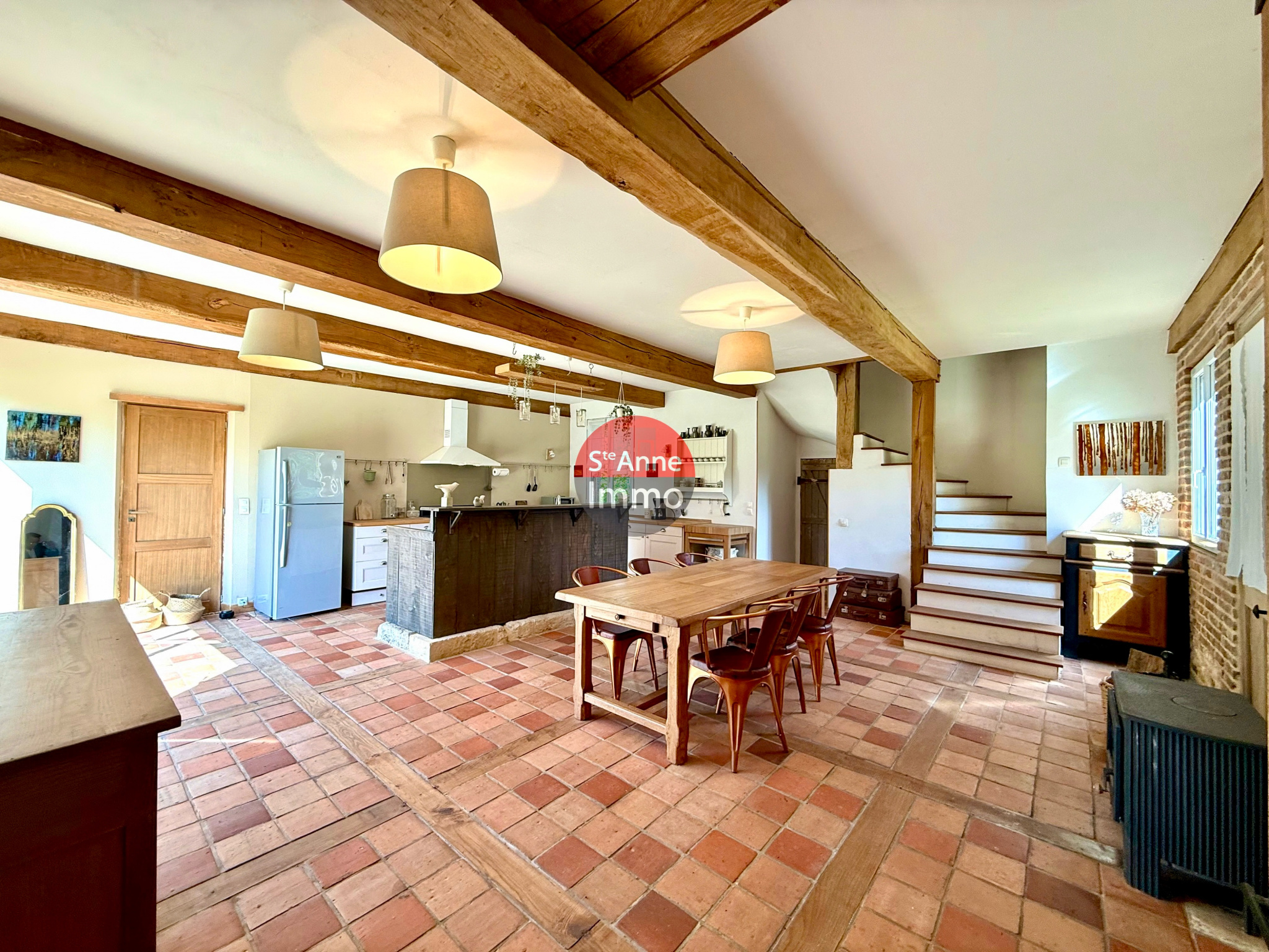 Immo80 – L'immobilier à Amiens et dans la Somme-COULLEMELLE – 190m2 – MAISON INDIVIDUELLE – 5 CHAMBRES – AUTONOMIE DE PLAIN PIED – JARDIN – TERRASSE – GARAGE
