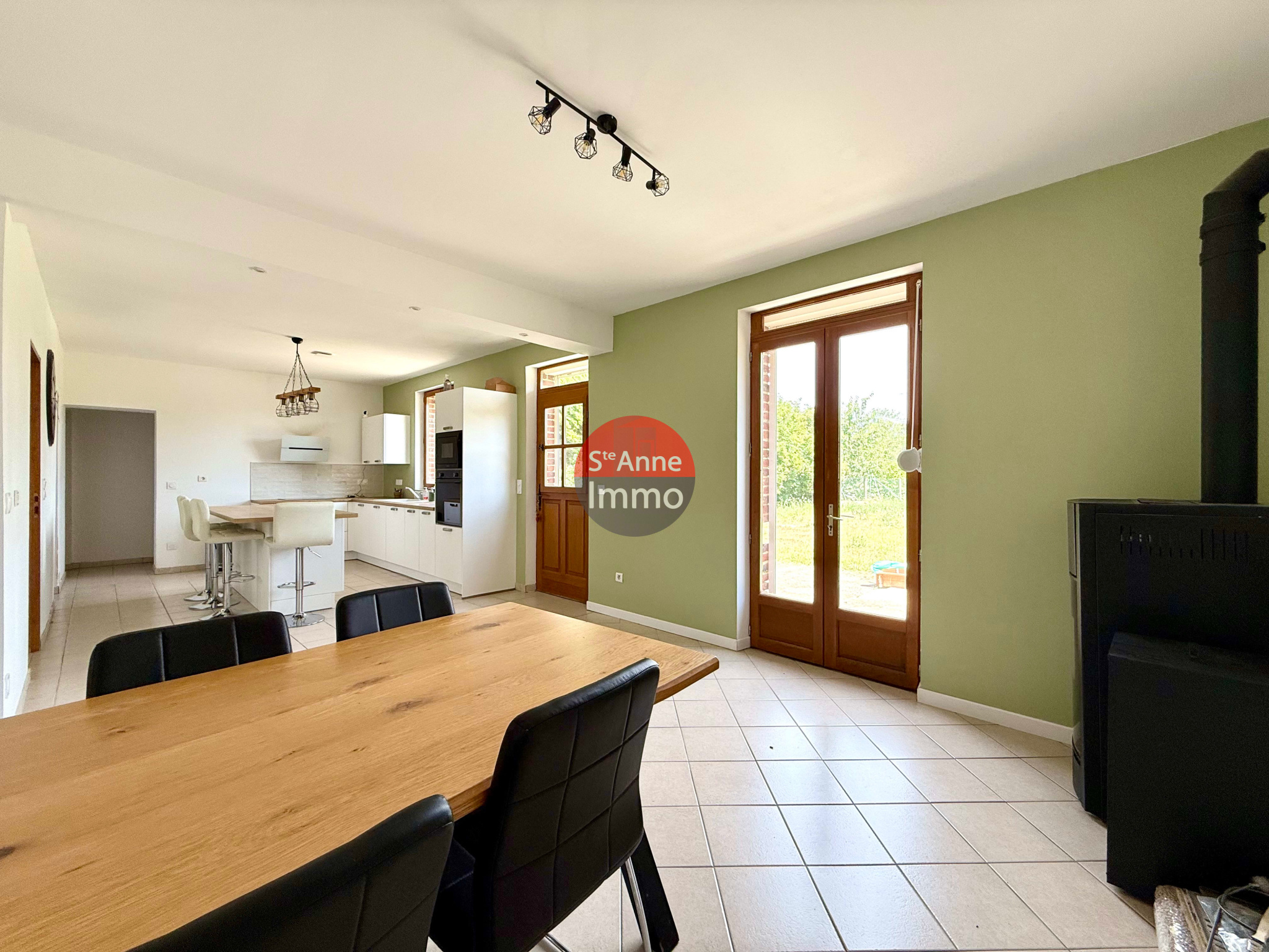 Immo80 – L'immobilier à Amiens et dans la Somme-LIANCOURT FOSSE – 120M2 – AUTONOMIE DE PLAIN PIED – 3 CHAMBRES – 1 BUREAU – GARAGE – DEPENDANCES – CAVE – JARD