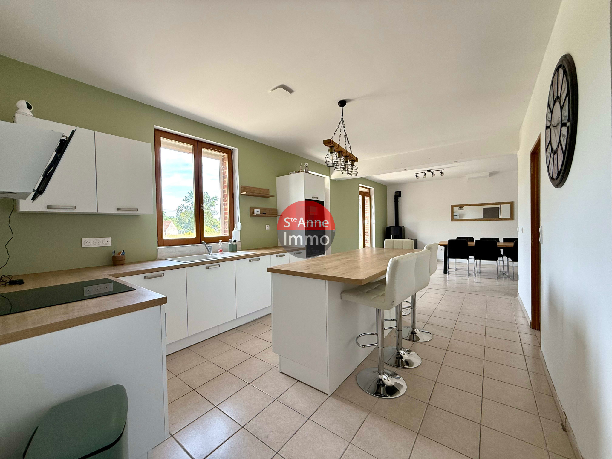 Immo80 – L'immobilier à Amiens et dans la Somme-LIANCOURT FOSSE – 120M2 – AUTONOMIE DE PLAIN PIED – 3 CHAMBRES – 1 BUREAU – GARAGE – DEPENDANCES – CAVE – JARD