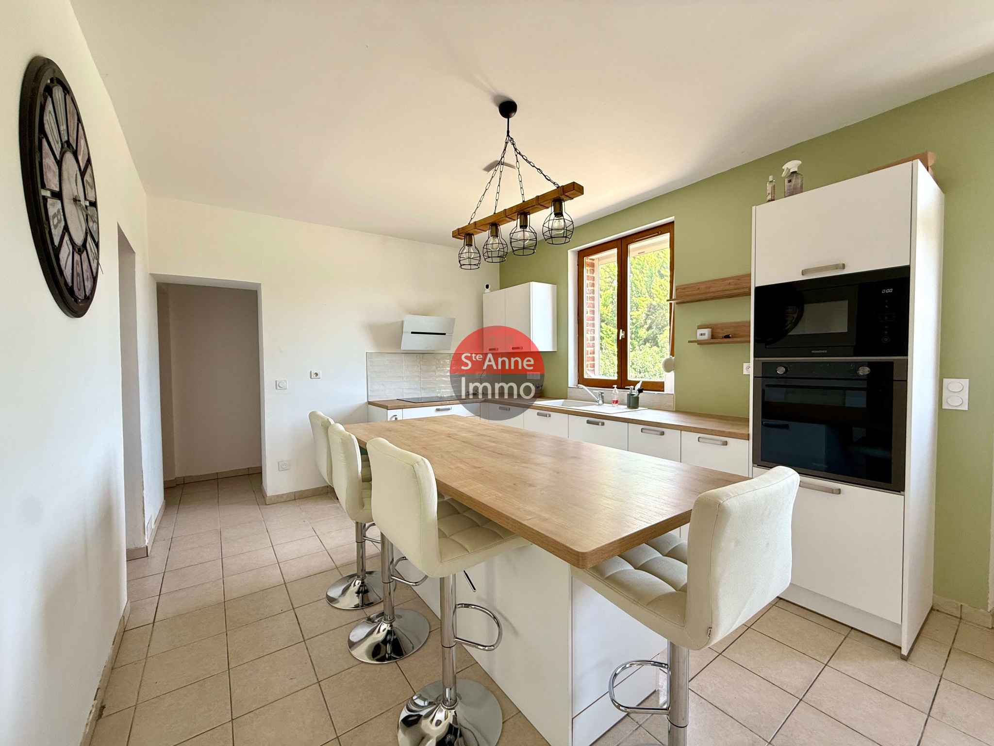 Immo80 – L'immobilier à Amiens et dans la Somme-LIANCOURT FOSSE – 120M2 – AUTONOMIE DE PLAIN PIED – 3 CHAMBRES – 1 BUREAU – GARAGE – DEPENDANCES – CAVE – JARD