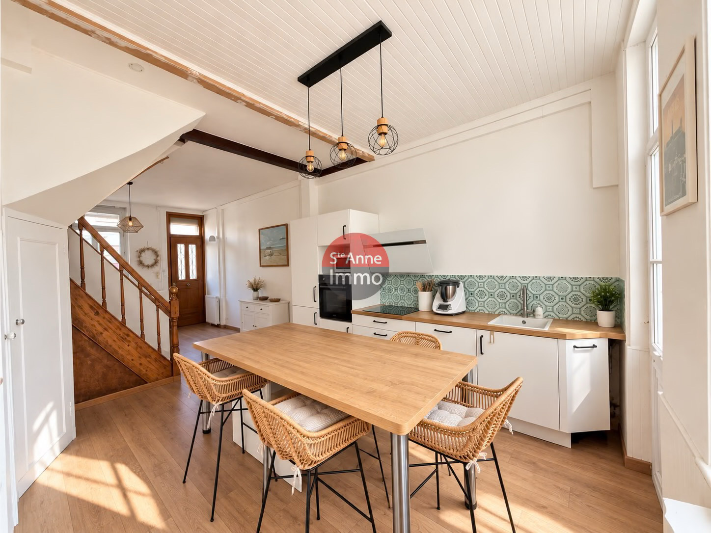 Immo80 – L'immobilier à Amiens et dans la Somme-AMIENS – SAINT HONORE – HENRIVILLE – AMIENOISE – 85m2 – 3 CHAMBRES – 1 BUREAU – COUR – CAVE – DEPENDANCES