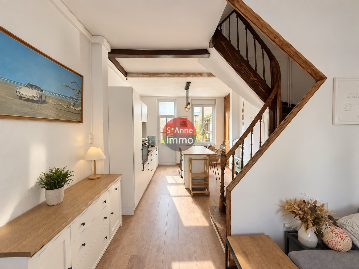 Immo80 – L'immobilier à Amiens et dans la Somme-AMIENS – SAINT HONORE – HENRIVILLE – AMIENOISE – 85m2 – 3 CHAMBRES – 1 BUREAU – COUR – CAVE – DEPENDANCES