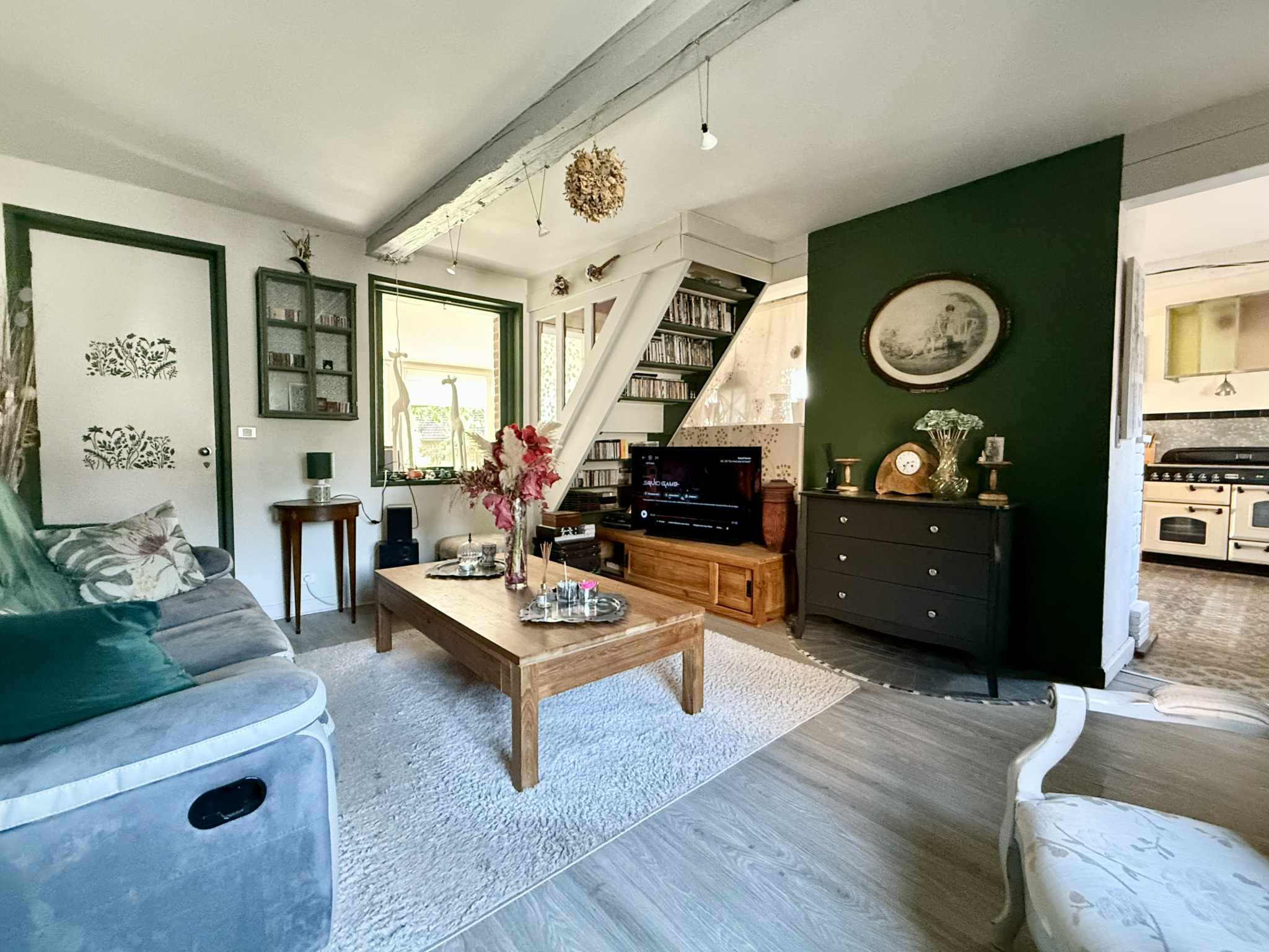 Immo80 – L'immobilier à Amiens et dans la Somme-CAIX – MAISON AVEC AUTONOMIE DE PLAIN PIED – 3 CHAMBRES – JARDIN – PLACE DE STATIONNEMENT
