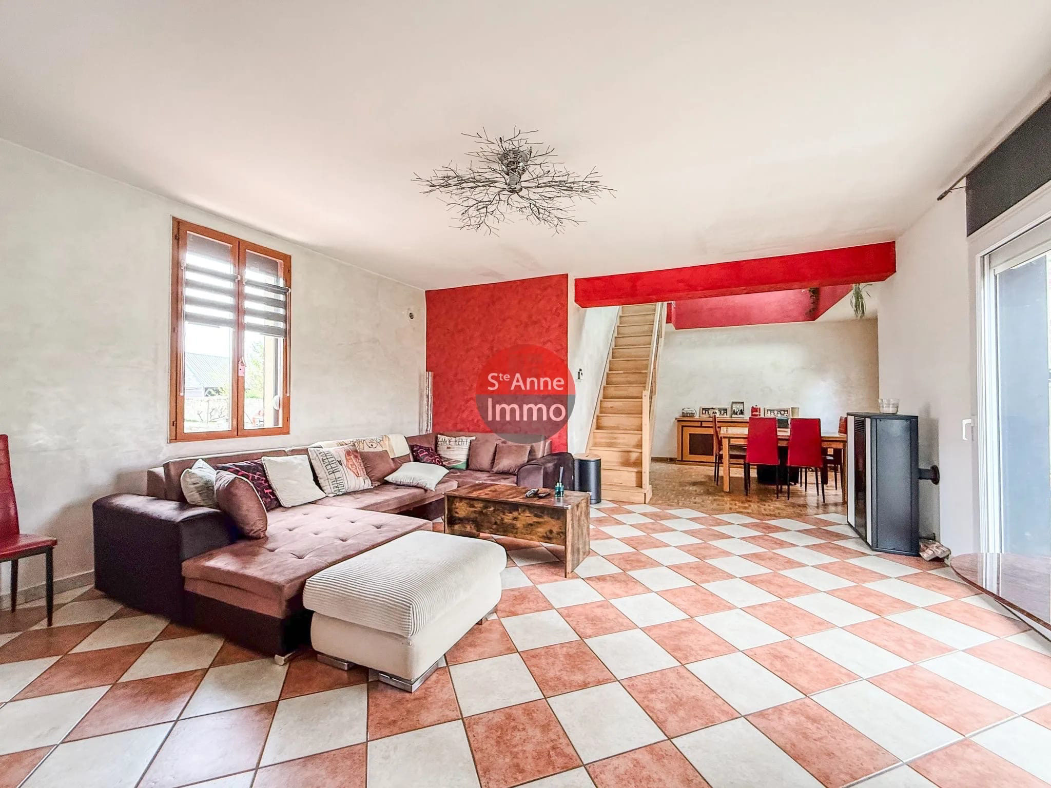 Immo80 – L'immobilier à Amiens et dans la Somme-CAIX – LONGERE – 158m2 – AUTONOMIE DE PLAIN PIED – 4 CHAMBRES – GARAGES – COUR – JARDIN – PISCINE