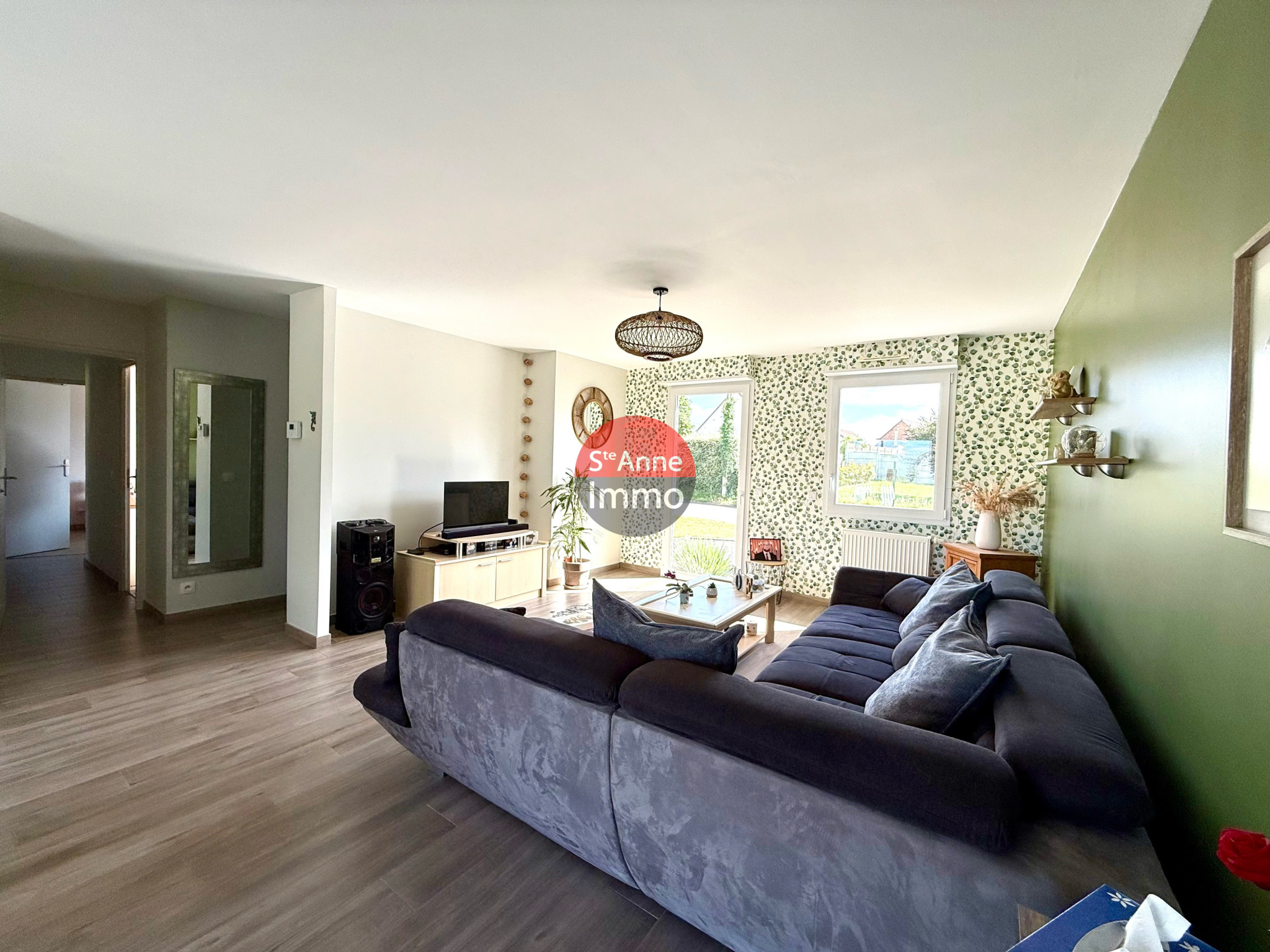 Immo80 – L'immobilier à Amiens et dans la Somme-VRELY – PAVILLON INDIVIDUELLE – 106m2 – PLAIN PIED – 3 CHAMBRES – GARAGE – JARDIN – COUR – TERRASSE