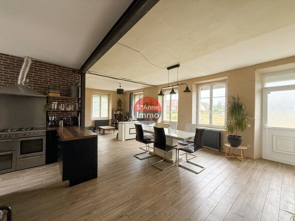 Immo80 – L'immobilier à Amiens et dans la Somme-MARGNY-AUX-CERISES – 160m2 – AUTONOMIE DE PLAIN PIED – 4 CHRAMBRES – TRAVAUX – COUR – JARDIN – DEPENDANCES