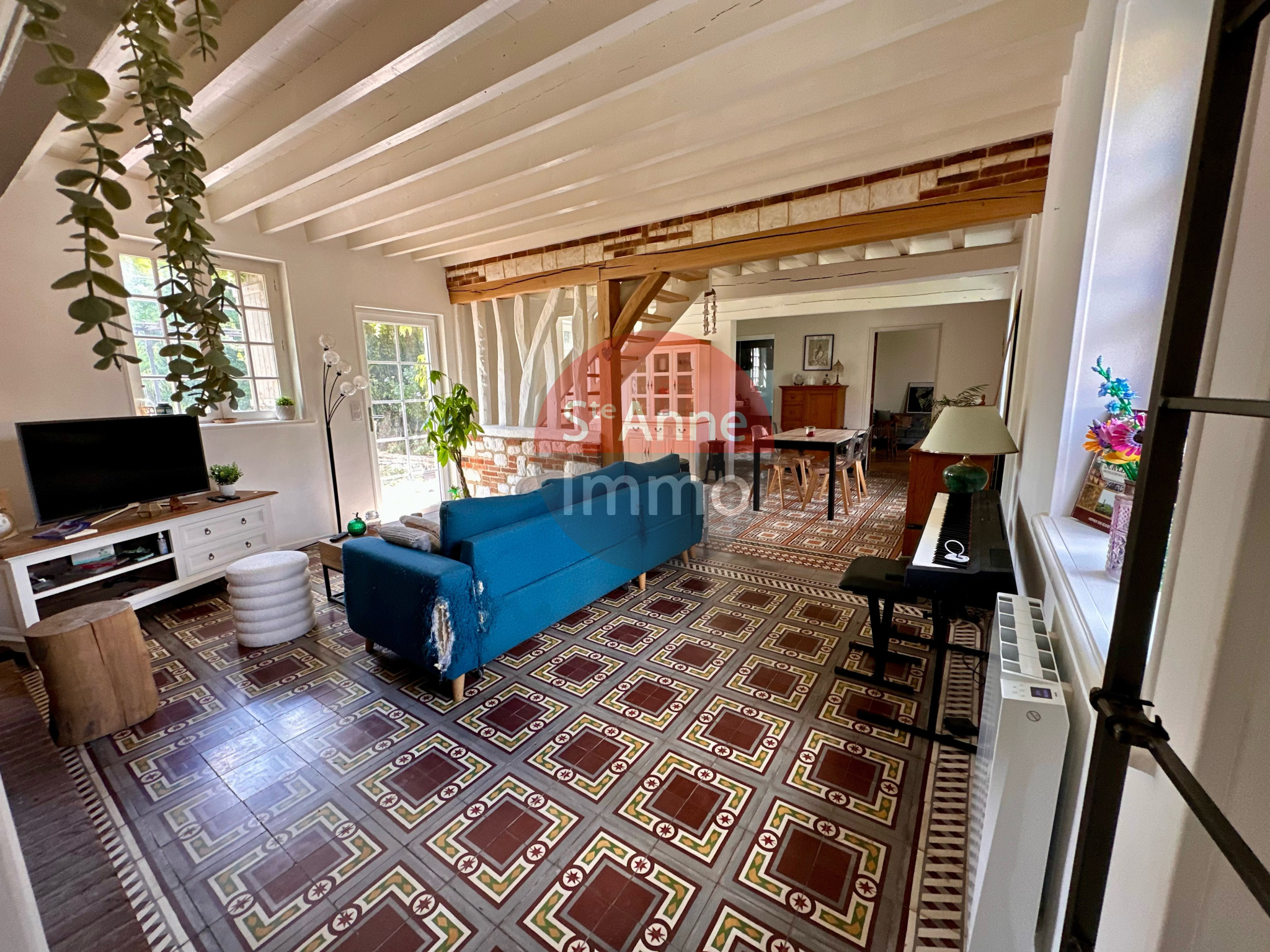Immo80 – L'immobilier à Amiens et dans la Somme-BEHENCOURT – MAISON – 200 M2 – 3 CHAMBRES – 1 BUREAU – PISCINE – JARDIN