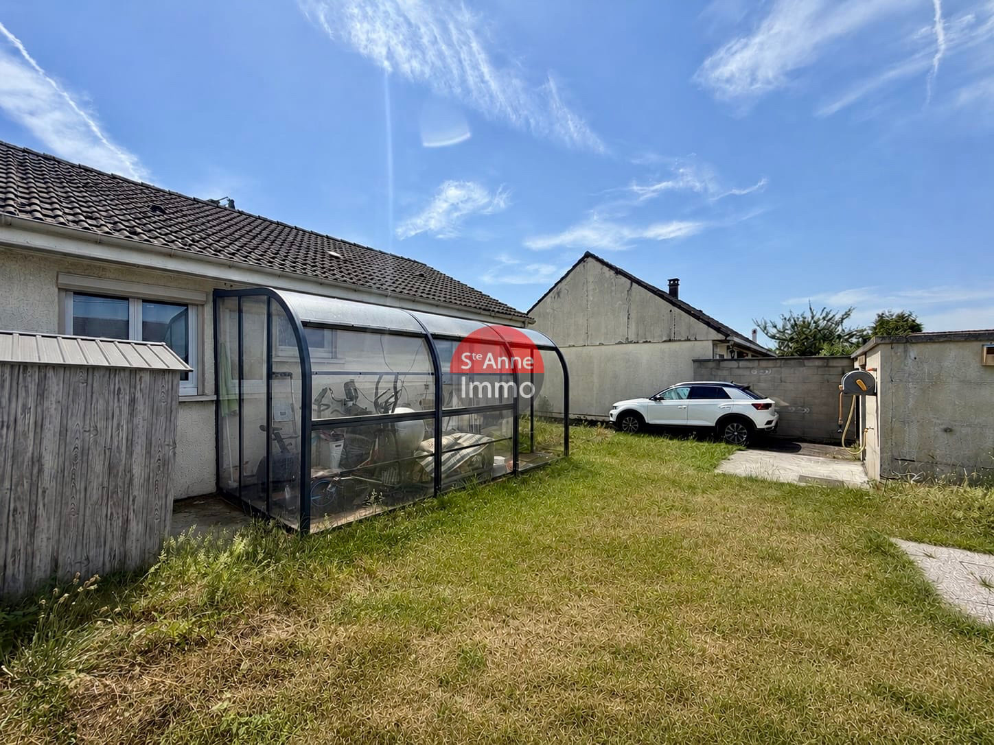 Immo80 – L'immobilier à Amiens et dans la Somme-VILLERS-BRETONNEUX – PAVILLON INDIVIDUEL – 58m2 – PLAIN-PIED – 2CHAMBRES – JARDIN – GARAGE