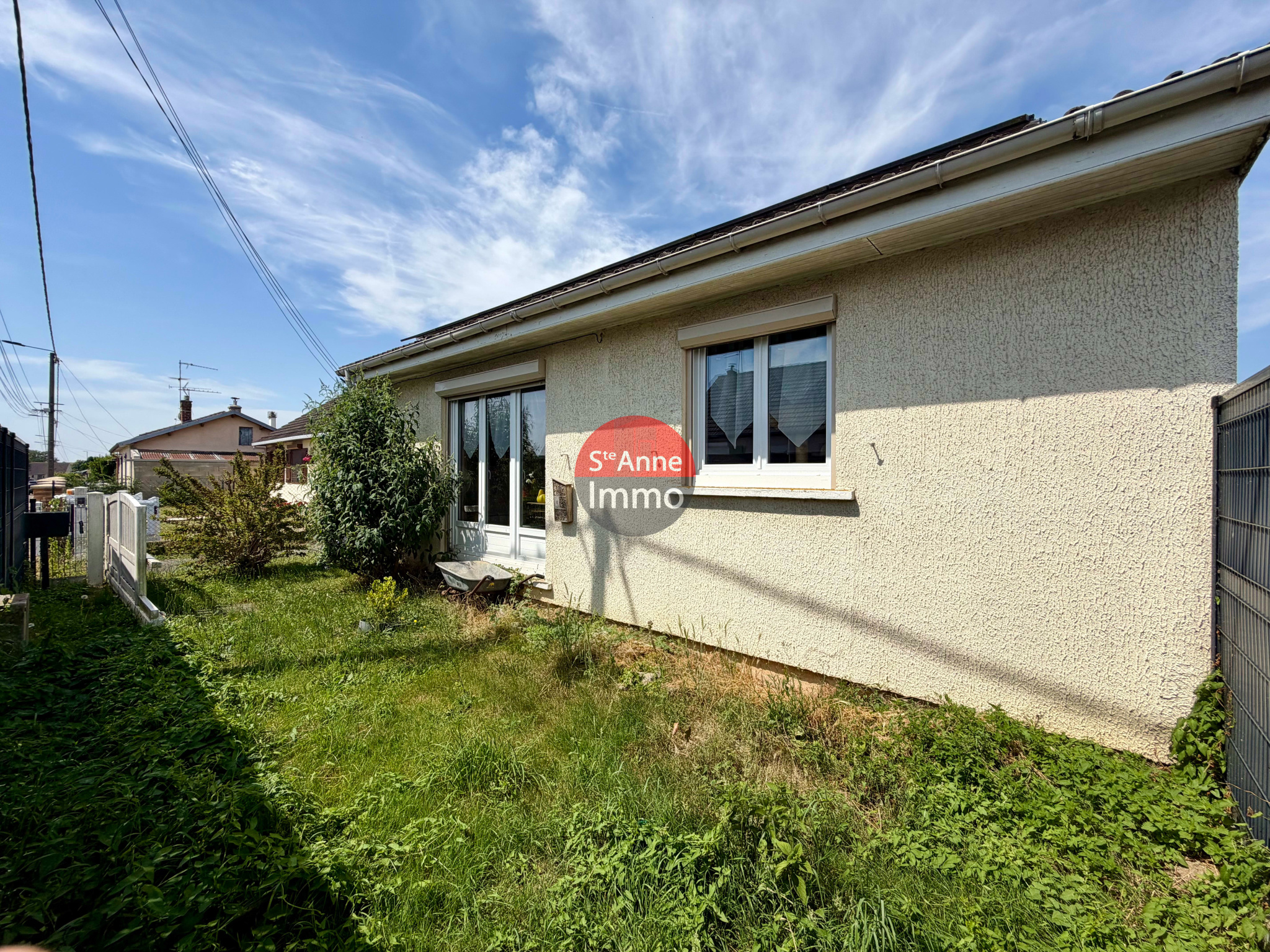 Immo80 – L'immobilier à Amiens et dans la Somme-VILLERS-BRETONNEUX – PAVILLON INDIVIDUEL – 58m2 – PLAIN-PIED – 2CHAMBRES – JARDIN – GARAGE