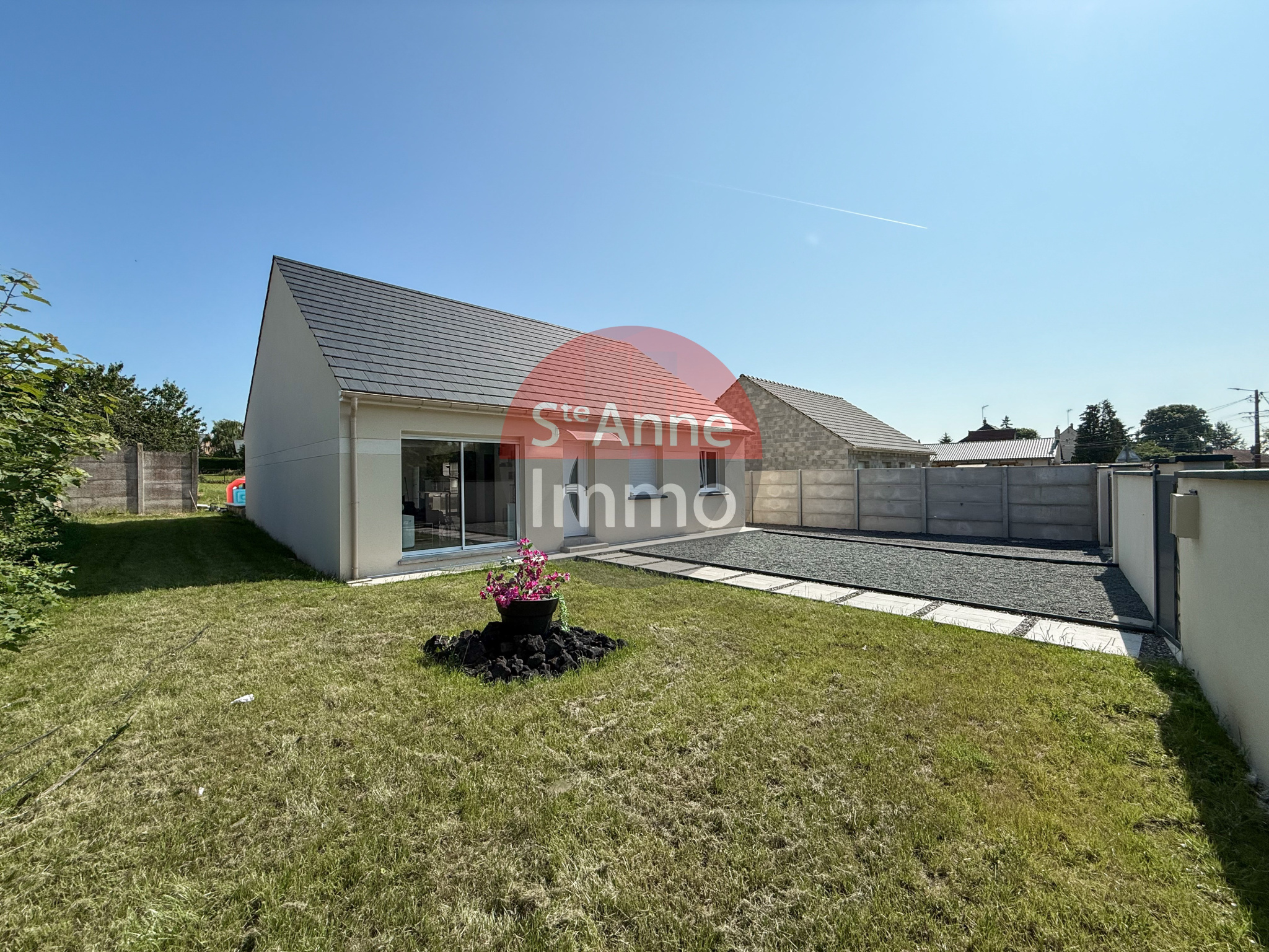 Immo80 – L'immobilier à Amiens et dans la Somme-DURY – PAVILLON INDIVIDUEL – PLAIN PIED – 3 CHAMBRES – TERRASSE –...